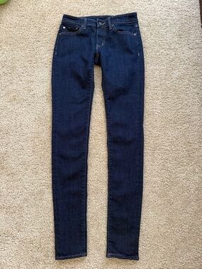 Ralph Lauren Denim Supply Jeans 26/34 Skinny Dark Wash Stretch Indigo Denim